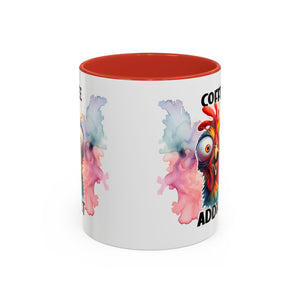 Coffee Addict Mug, Funny Coffee Lover Gift, Unique Kitchen Decor, Quirky Morning Brew Cup, Perfect for Birthdays & Holidays