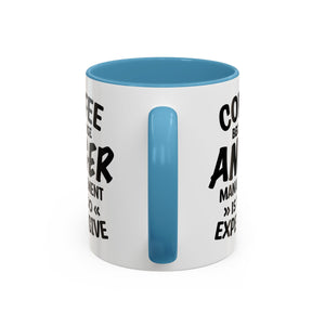 Funny Anger Management Coffee Mug, Gift for Coffee Lovers, Stress Relief, Black Accent, Humorous Cup for Friends, Office Humor, Funny Gifts