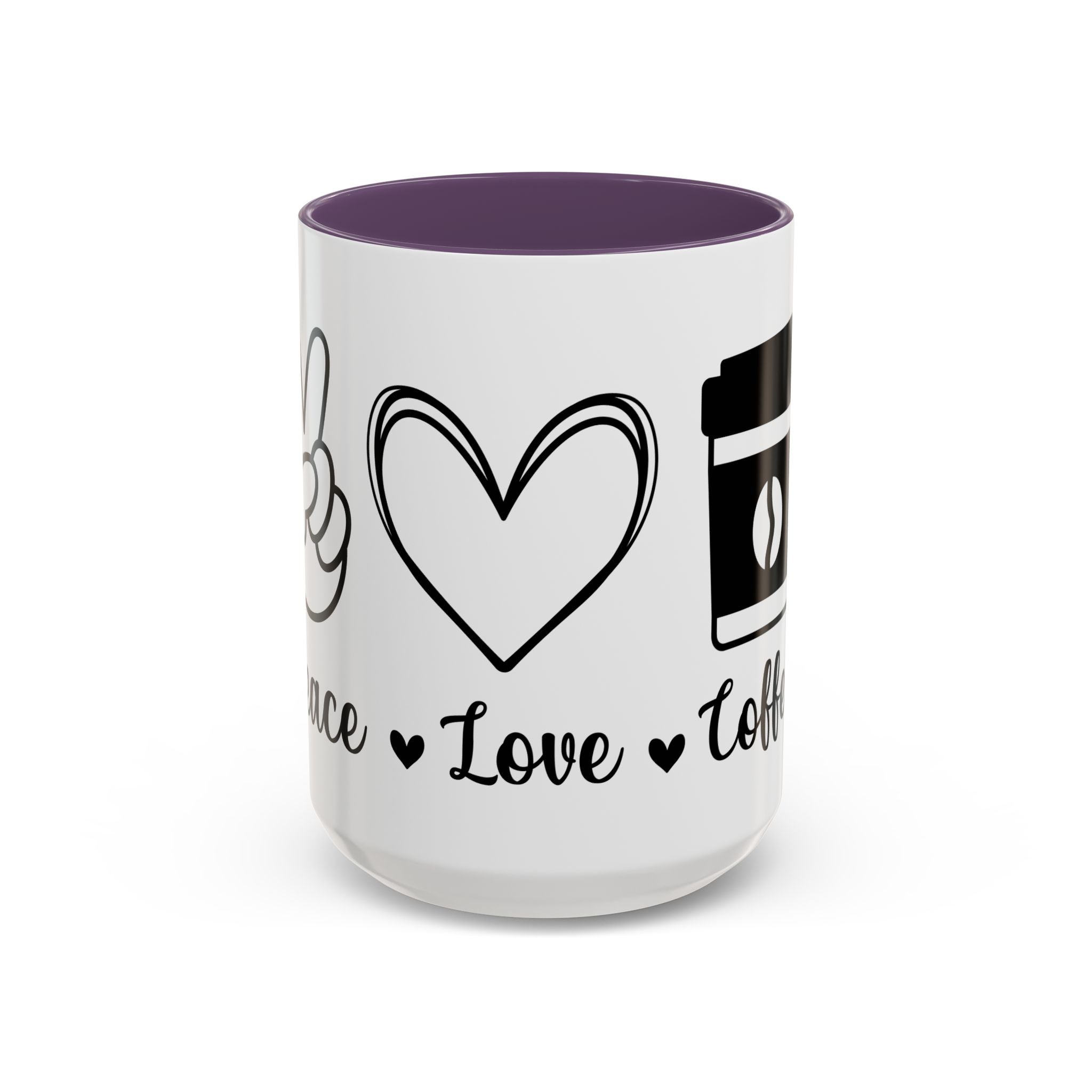 peace love coffee Accent Coffee Mug (11, 15oz)
