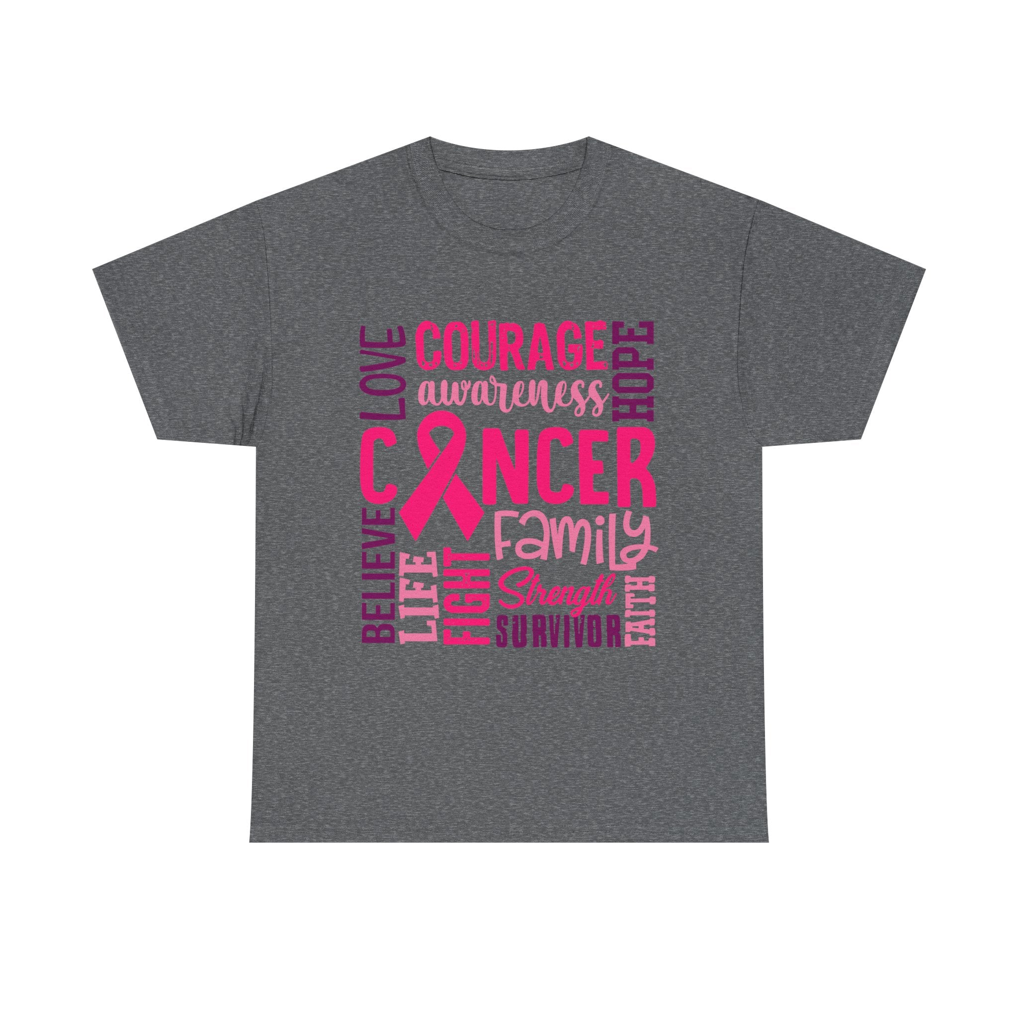 Cancer Awareness Unisex Tee, Support Cancer Fighters, Fight Against Cancer, Gift for Survivors, Hope & Love T-Shirt