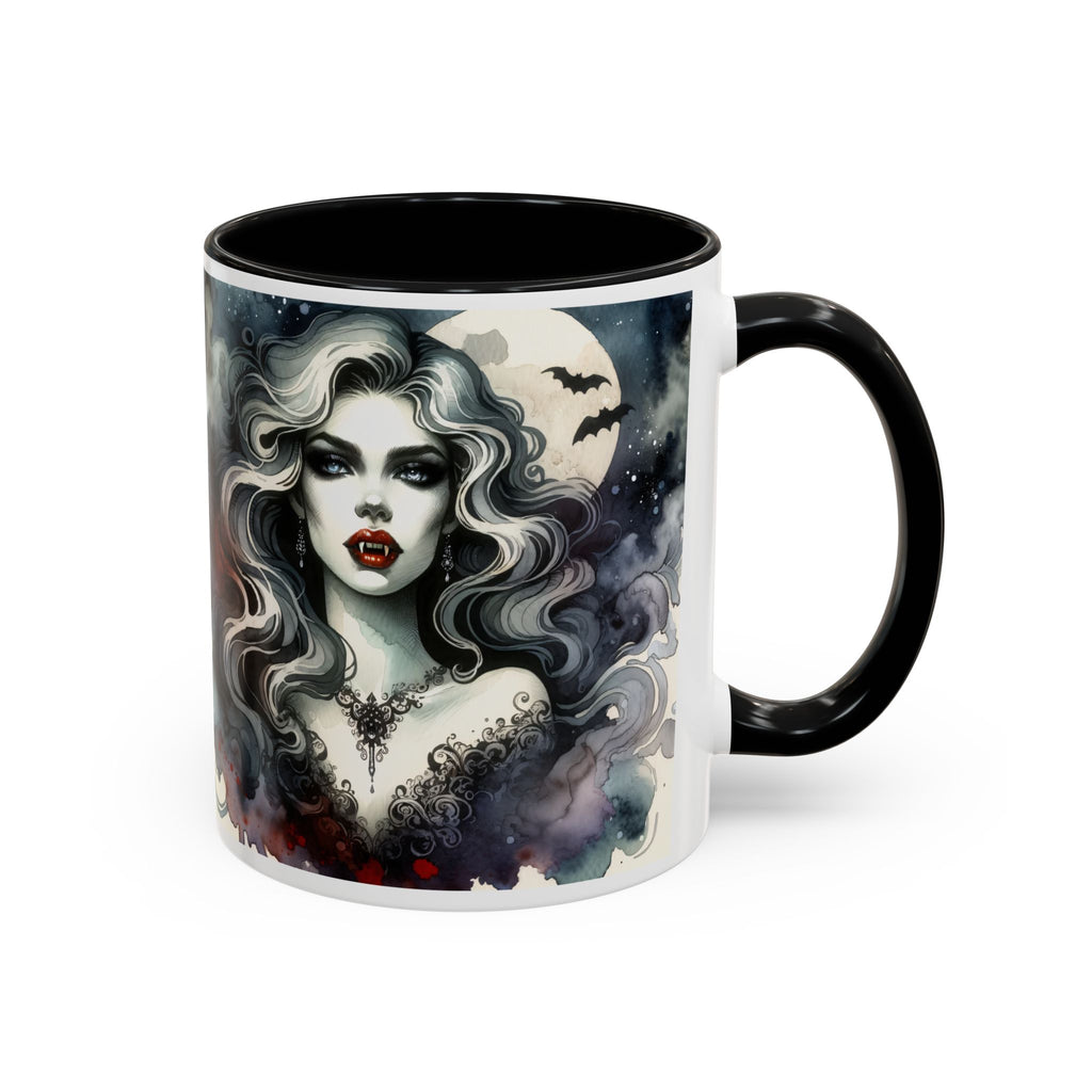 Gothic vampire Elegance Coffee Mug,  Halloween Decor, Dark Art Mug, Spooky Homeware