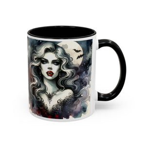 Gothic vampire Elegance Coffee Mug,  Halloween Decor, Dark Art Mug, Spooky Homeware
