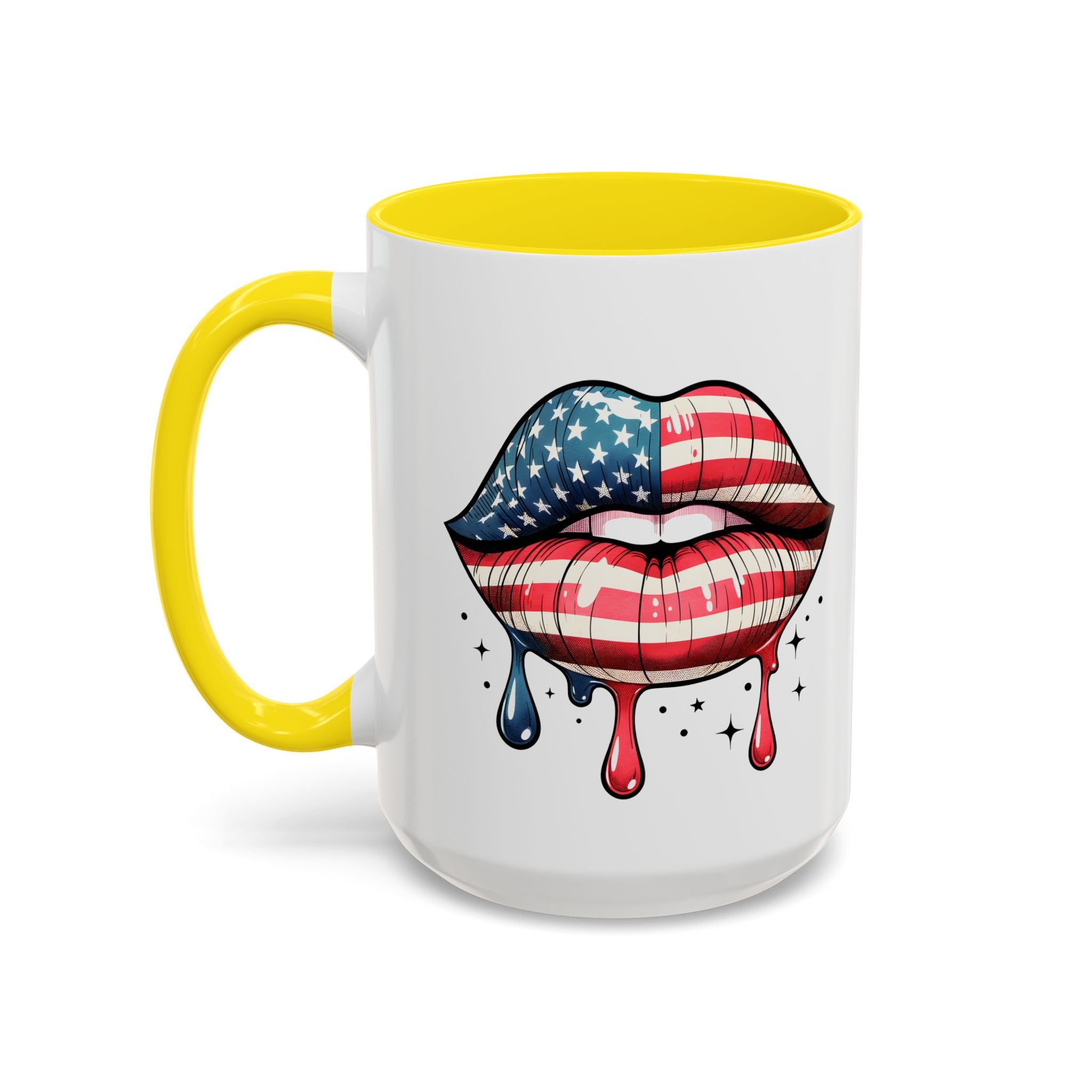 Patriotic Lip Print Coffee Mug – 11oz & 15oz