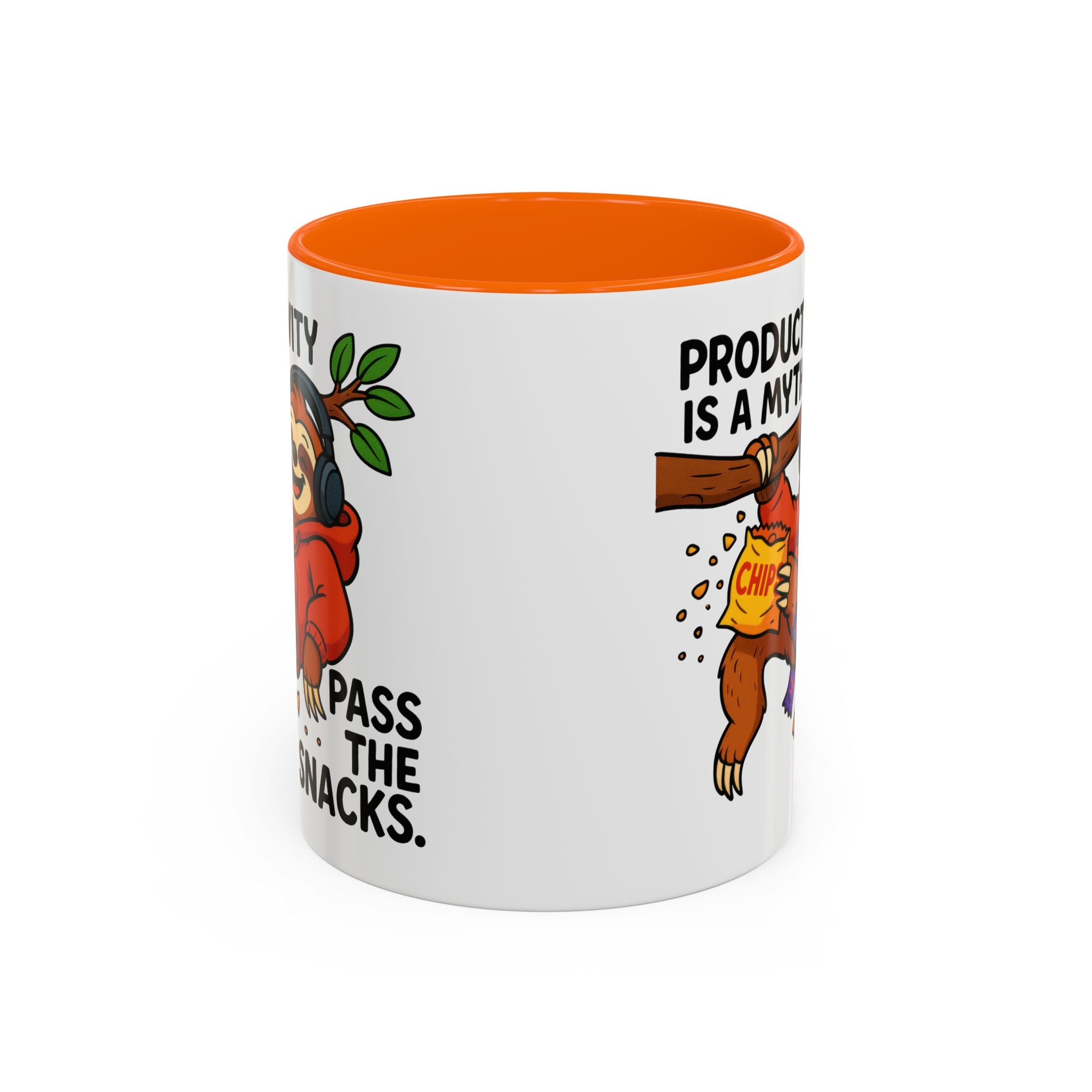 Funny Sloth Coffee Mug, Humor Mug Gift, Productivity Myth Mug, Cute Sloth Cup, Quirky Office Mug