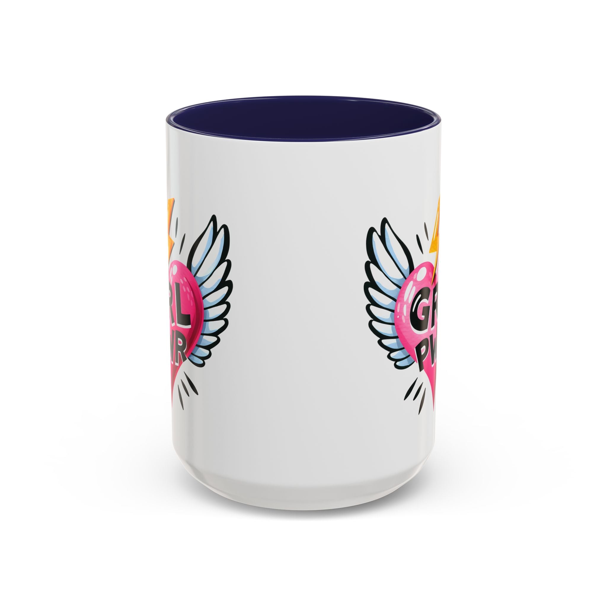 Empowering Heart Coffee Mug | Inspirational Gift for Women, GRL PWR Mug, Cute Kitchen Decor, Unique Friendship Gift, Motivational Coffee Cup