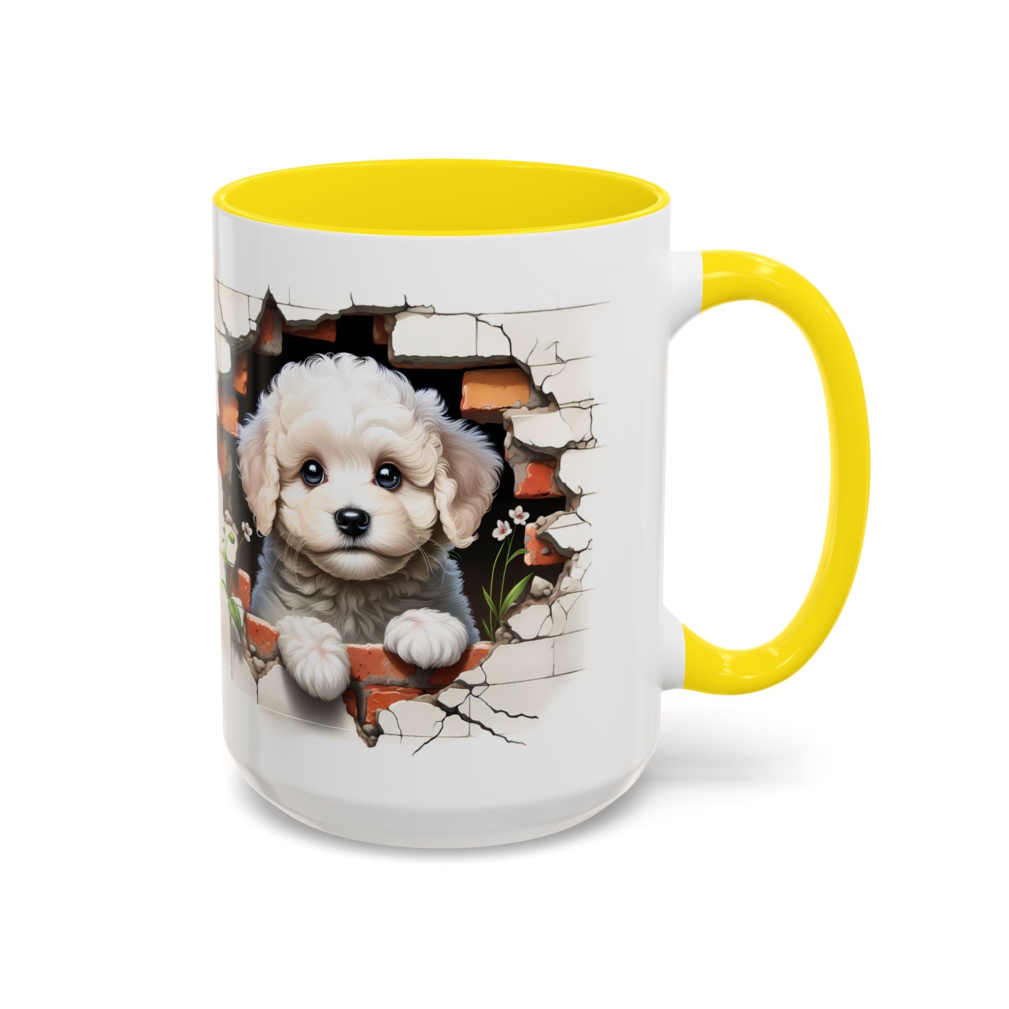 Cute Puppy Accent Coffee Mug - Adorable Dog Lover Gift, Pet-Themed Mug, Home Decor, Ideal for Gifts, Animal Enthusiast