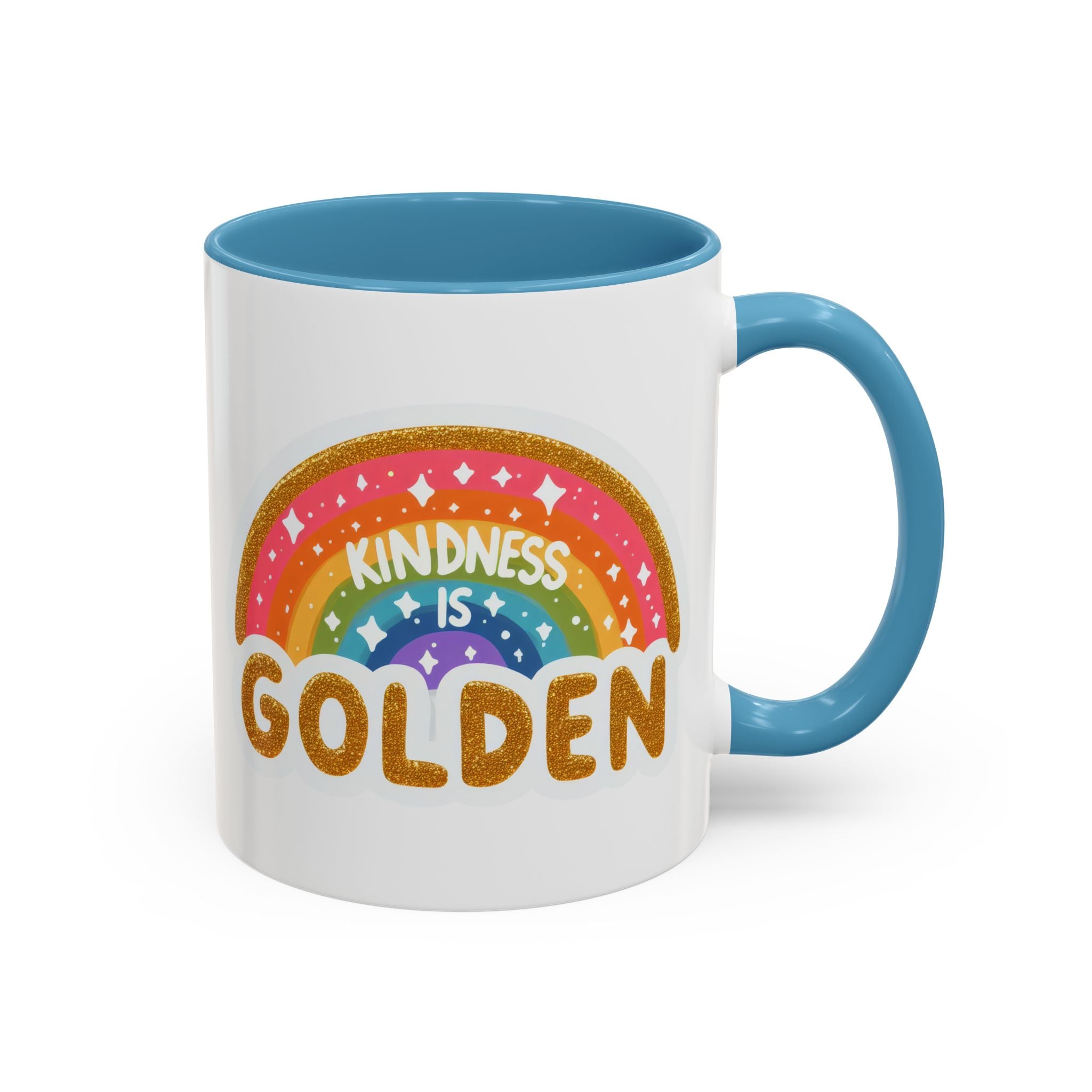 Kindness Is Golden Rainbow Accent Coffee Mug (11/15oz)