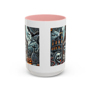 Gothic vampire Halloween Coffee Mug, Spooky Decor, Skull Design, Gift for Horror Lovers,  Party Essential, Unique Drinkware