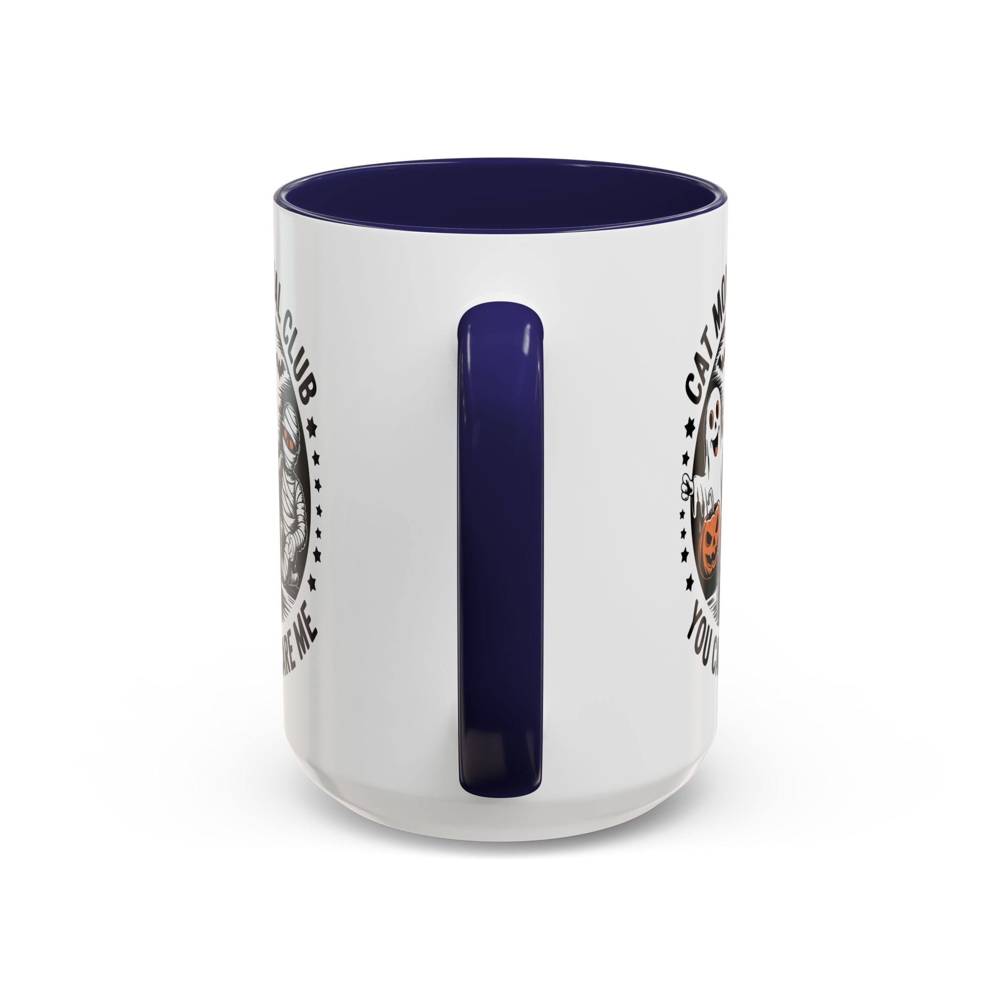 Halloween Cat Mom Coffee Mug - Spooky Social Club Design