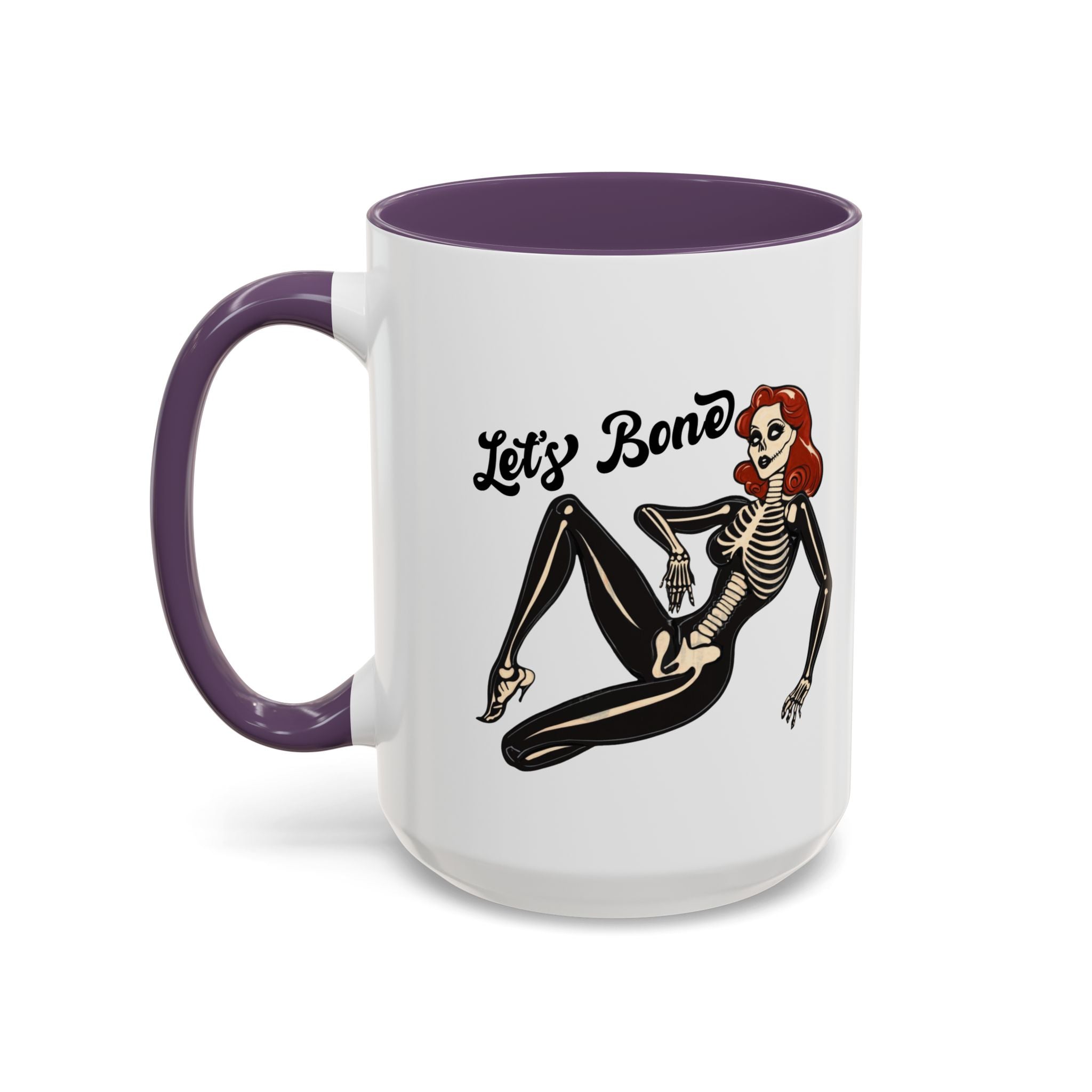 Spooky Skeleton Mug - Let's Bone, Halloween Gift, Gothic Coffee Cup, Unique Home Decor, Fun Drinkware