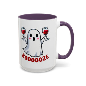 Boozy Ghost Accent Coffee Mug | Funny Halloween Tea Cup, Spooky Gift, Halloween Decor, Ghost Mug for Parties, Unique Drinkware