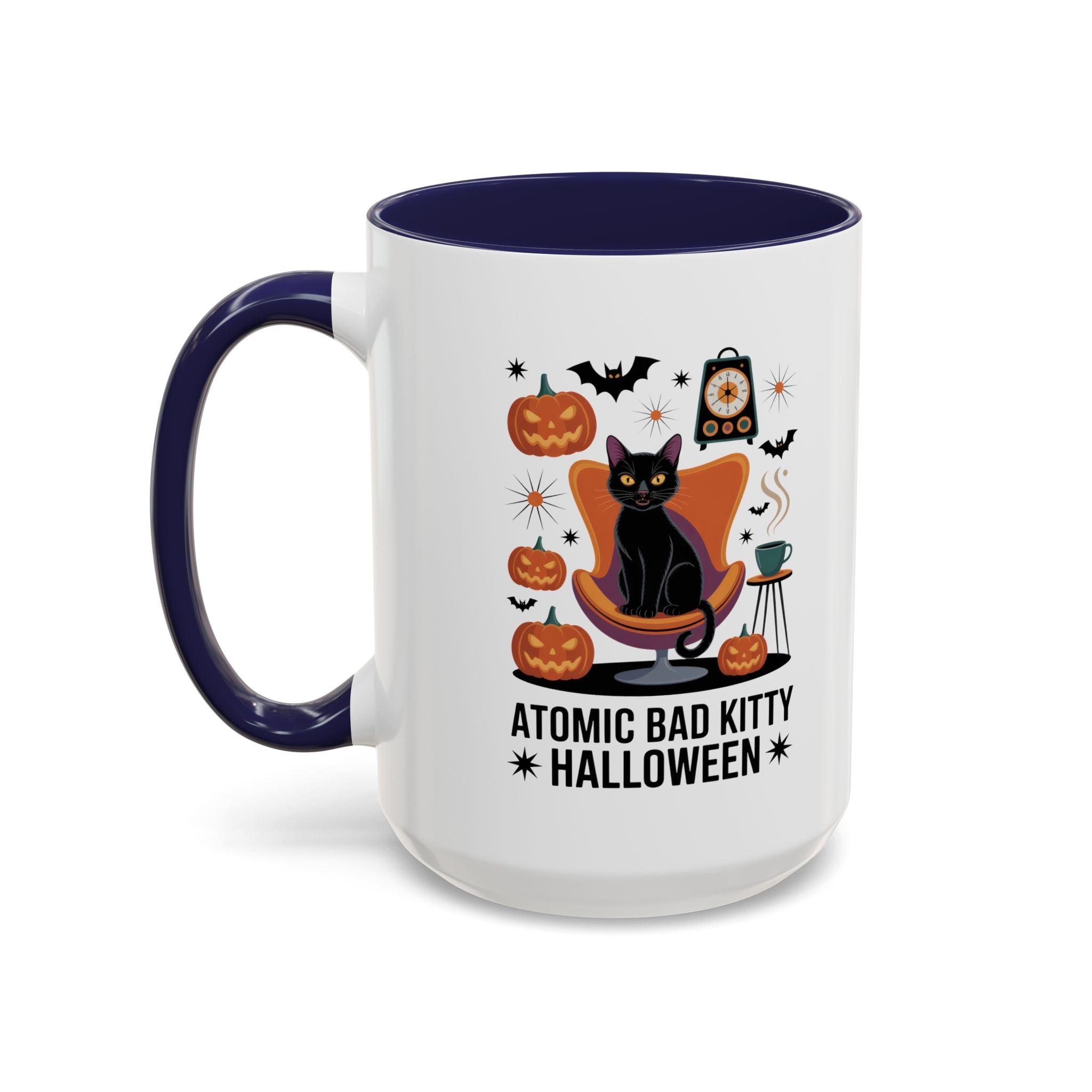 Halloween Themed Coffee Mug – Atomic Bad Kitty Design