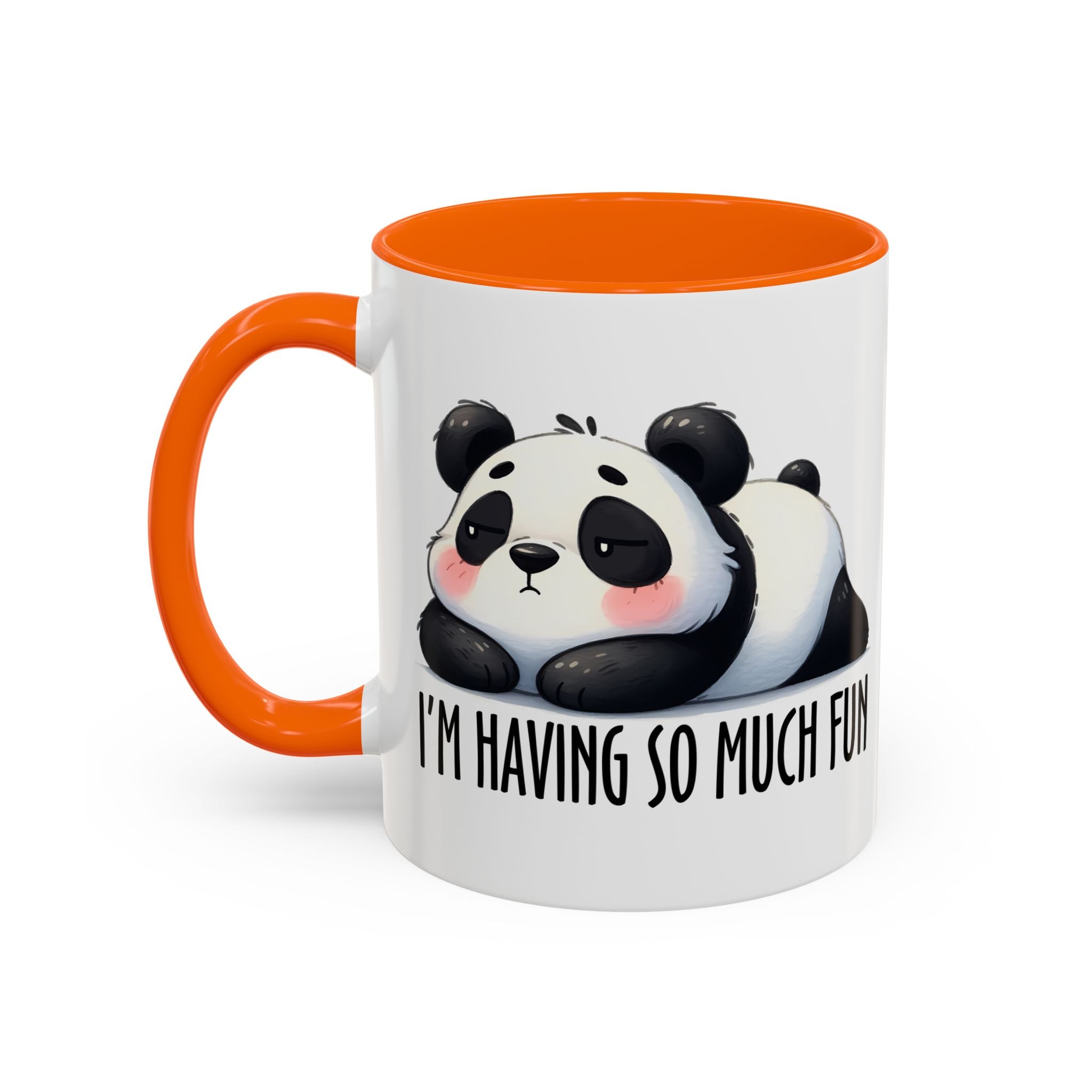 Cute Panda Coffee Mug – “I’m Having So Much Fun” Accent Mug (11/15 oz)