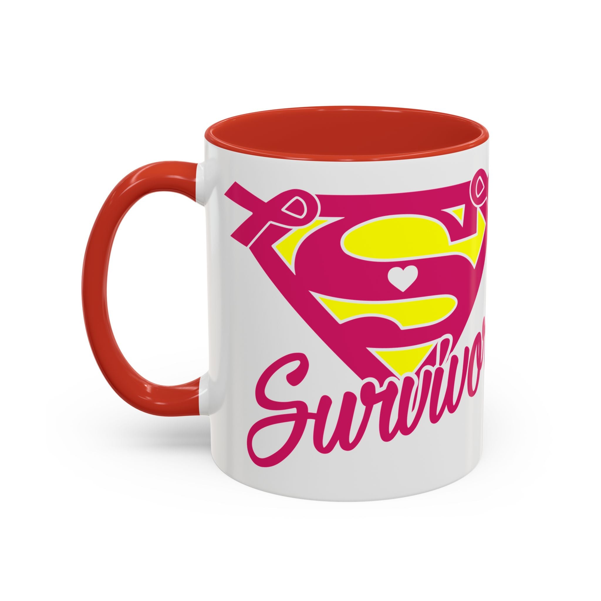 Survivor Mug 11oz & 15oz | Cancer Awareness, Motivational Gift, Empowerment, Superhero Theme, Unique Coffee Cup