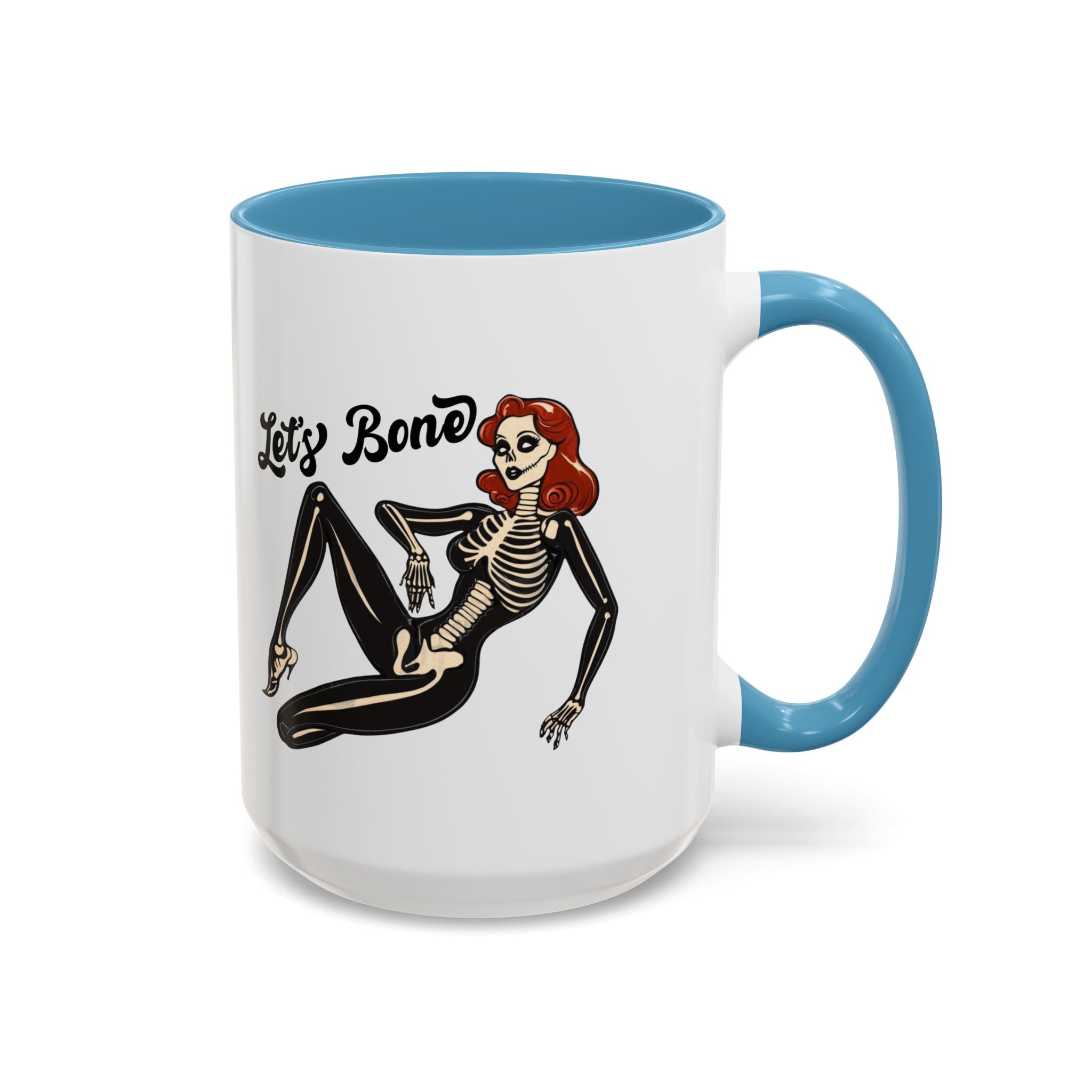 Spooky Skeleton Mug - Let's Bone, Halloween Gift, Gothic Coffee Cup, Unique Home Decor, Fun Drinkware