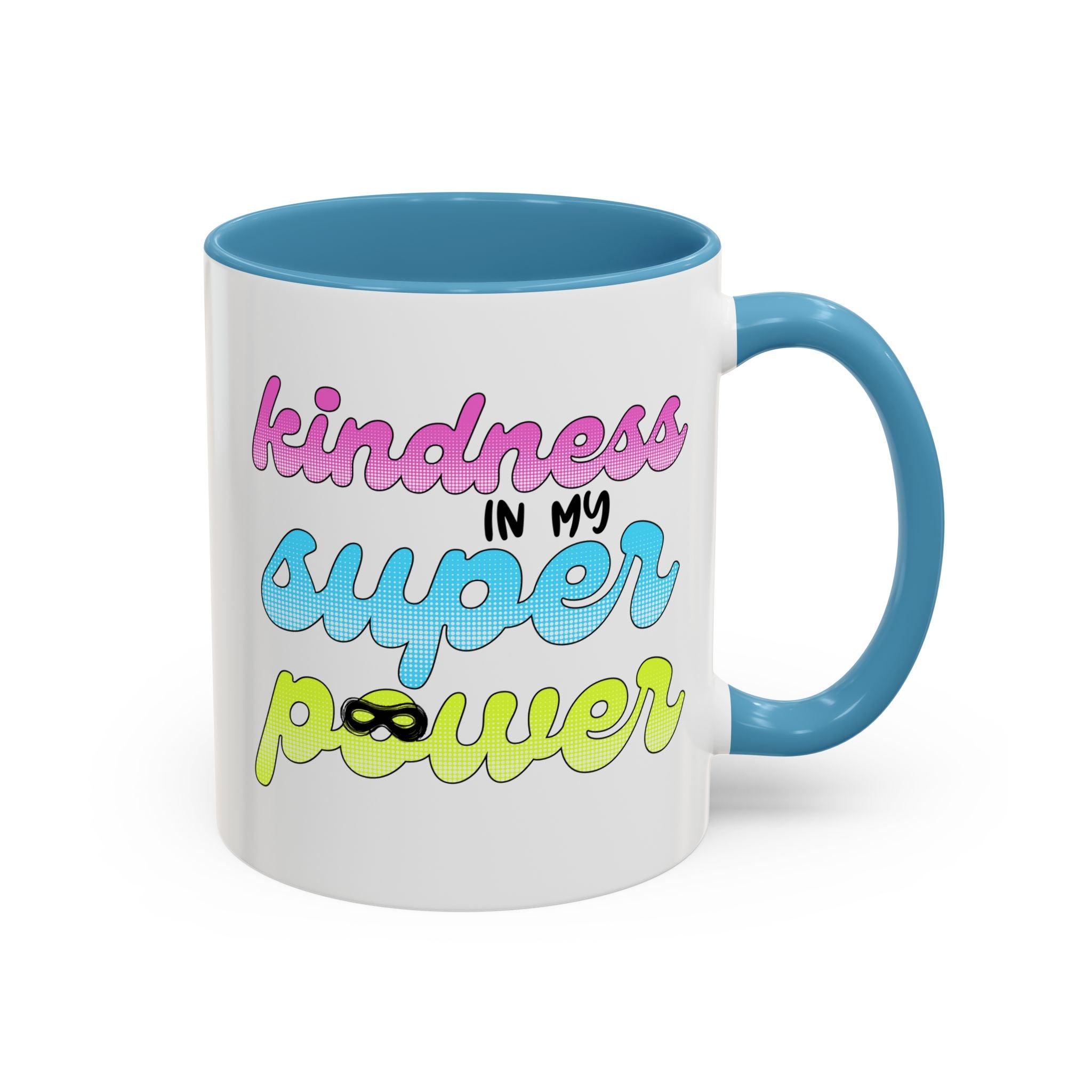 Kindness Superpower Coffee Mug, Inspirational Gift for Friends, Motivational Work Mug, Cute Drinkware for All Occasions, Unique