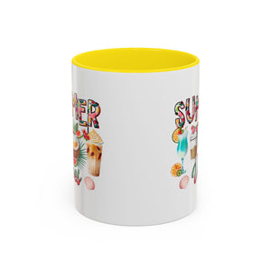 Summer Vibes Accent Coffee Mug - 11oz & 15oz - Perfect for Sunny Days & Celebrations
