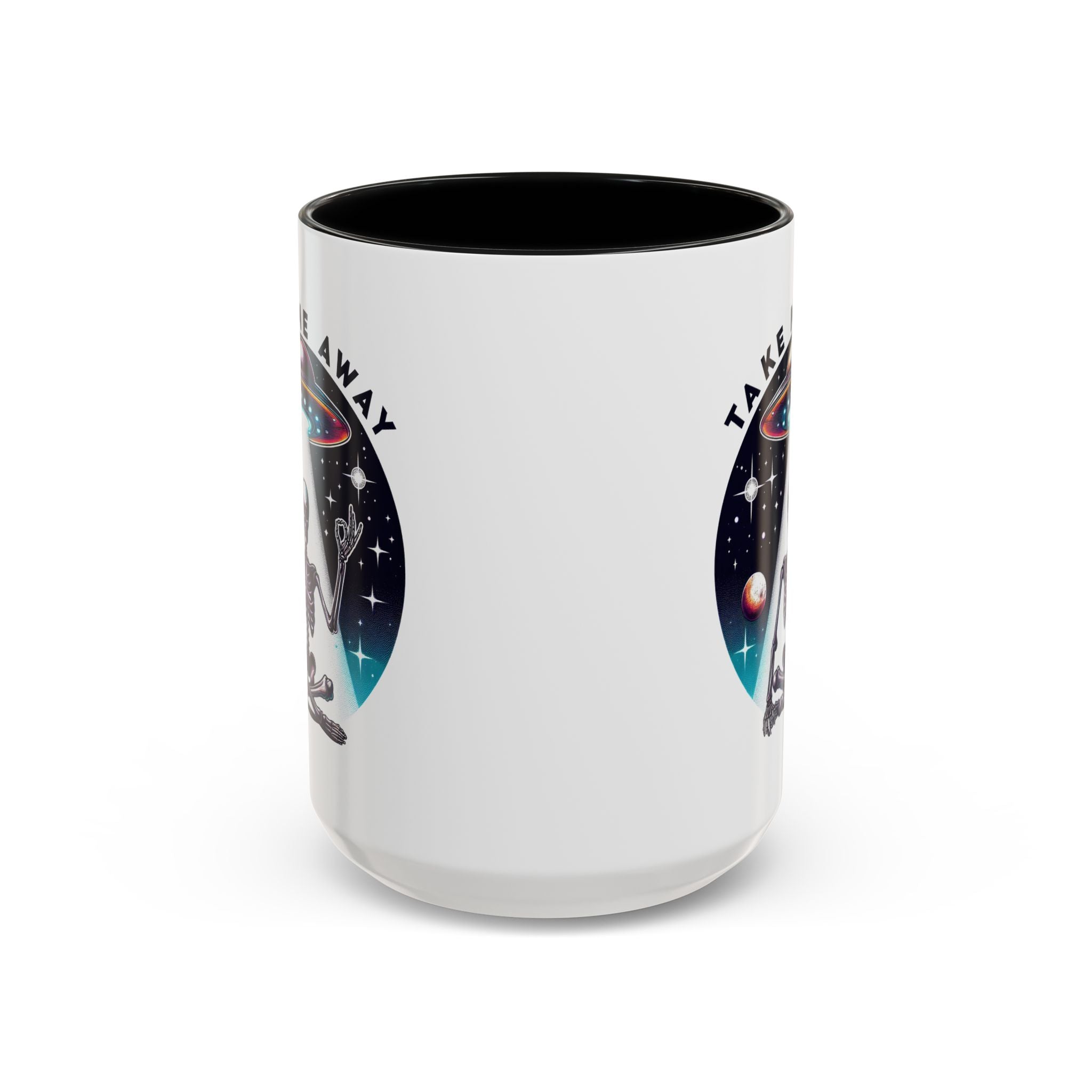 Galactic Skeleton Coffee Mug, Take Me Away Mug, Space-Themed Mug, Unique Gift for alien Lovers, Sci-Fi Cafe Mug