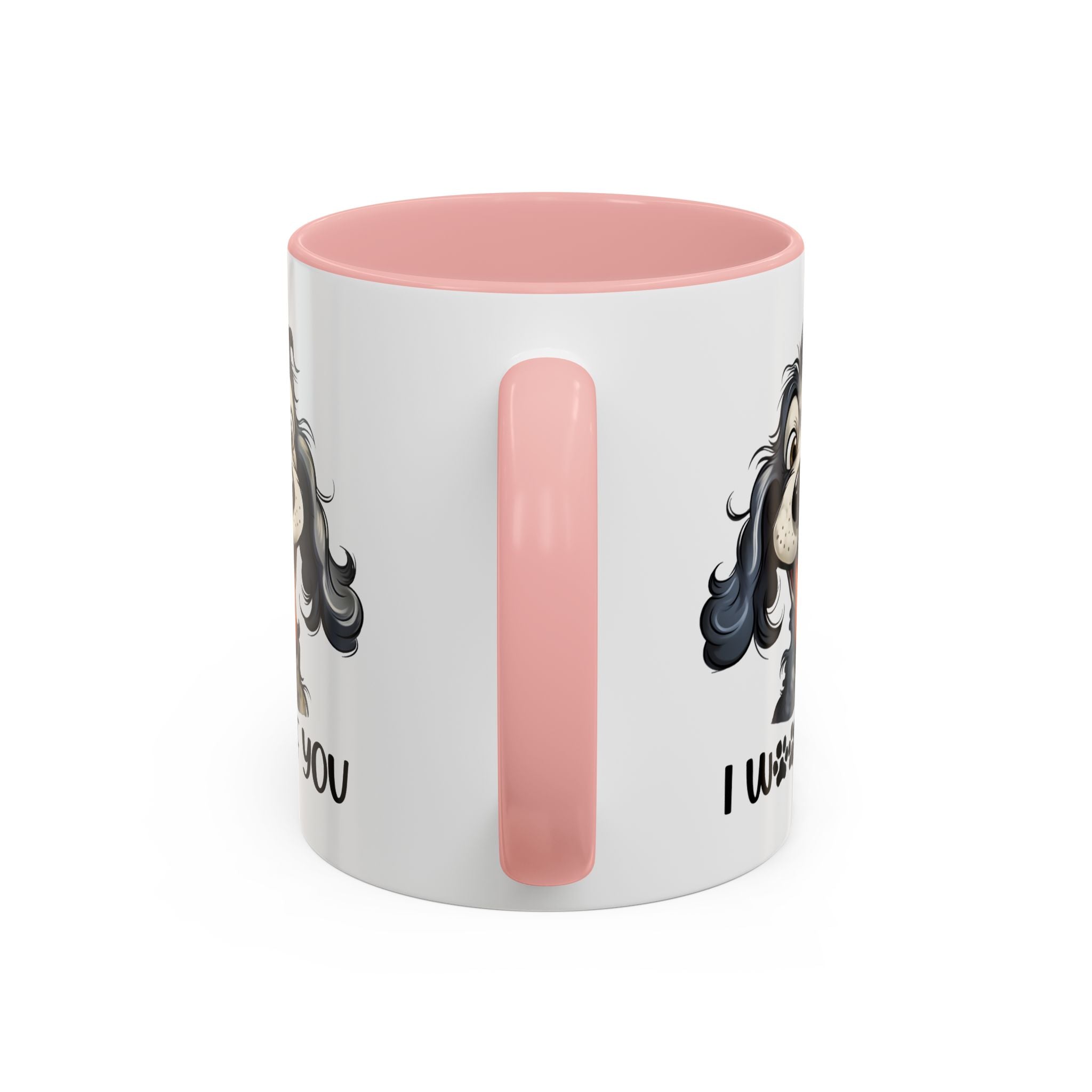 Dog Lover's Accent Coffee Mug - I Woof You, Pet Gift, Animal Lover Cup, Dog Mom Mug, Cute Dog Design, Fun Coffee Cup