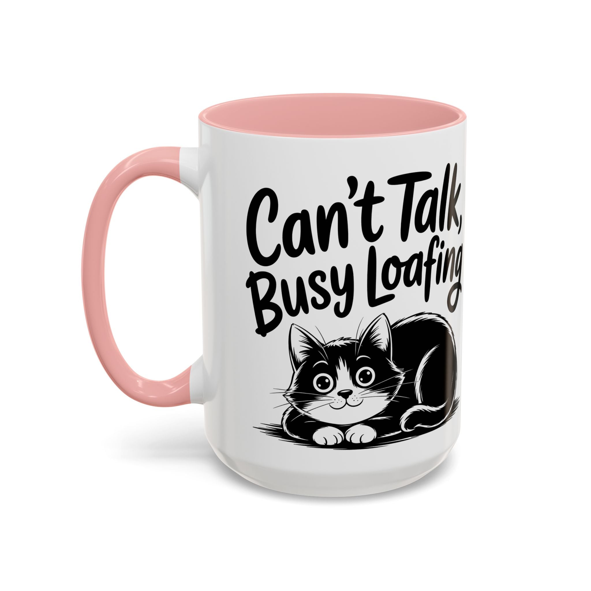 Can't Talk, Busy Loafing Cat Coffee Mug — Cute Cat Lover Gift (11/15oz)