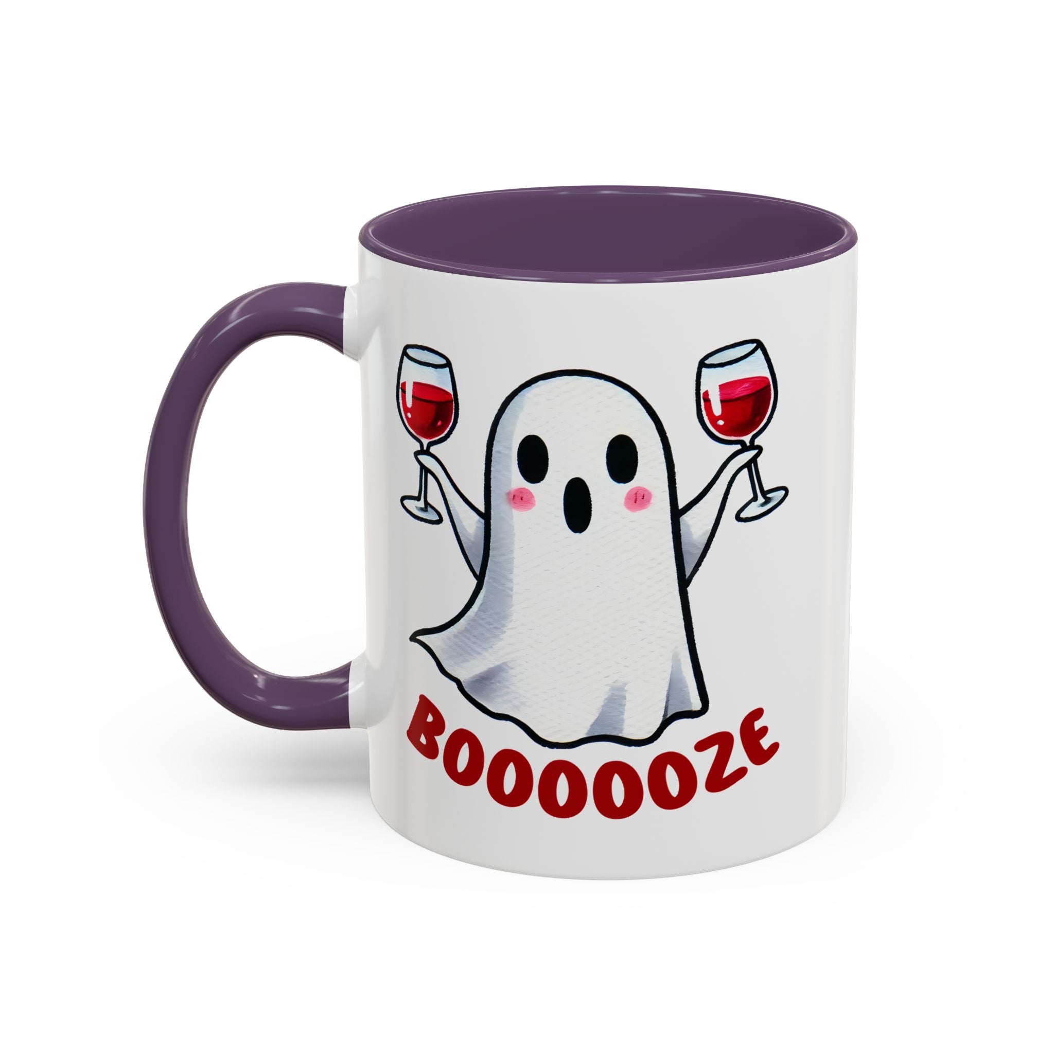 Boozy Ghost Accent Coffee Mug | Funny Halloween Tea Cup, Spooky Gift, Halloween Decor, Ghost Mug for Parties, Unique Drinkware