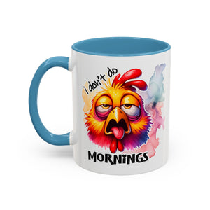 Funny Morning Coffee Mug, Humor Mug, Gift for Coffee Lovers, Sleepy Chicken Mug, Cute Drinkware, Holiday Present