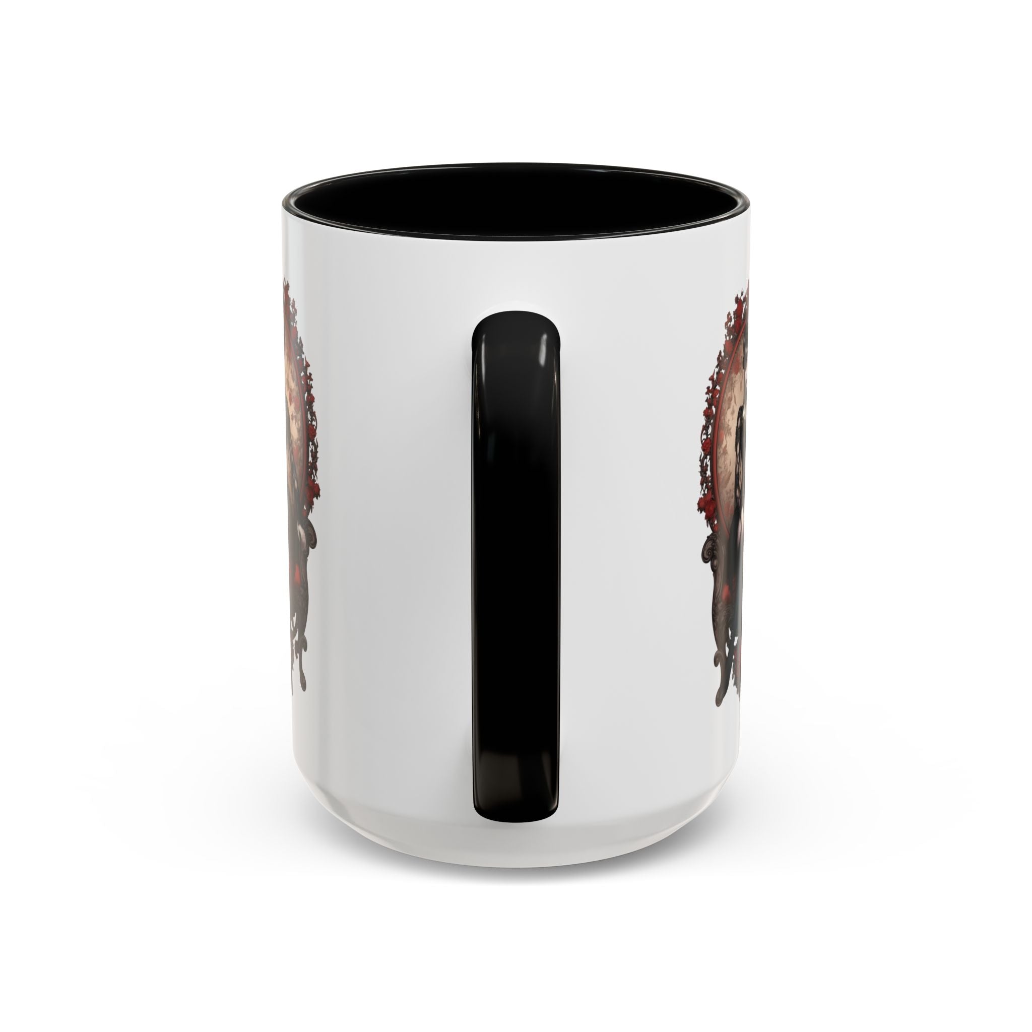 Gothic Elegance Coffee Mug - Unique Black Accent Mug for Witchy Vibes, Perfect Gift for Halloween, Goth Decor, Coffee Lovers, & Spooky