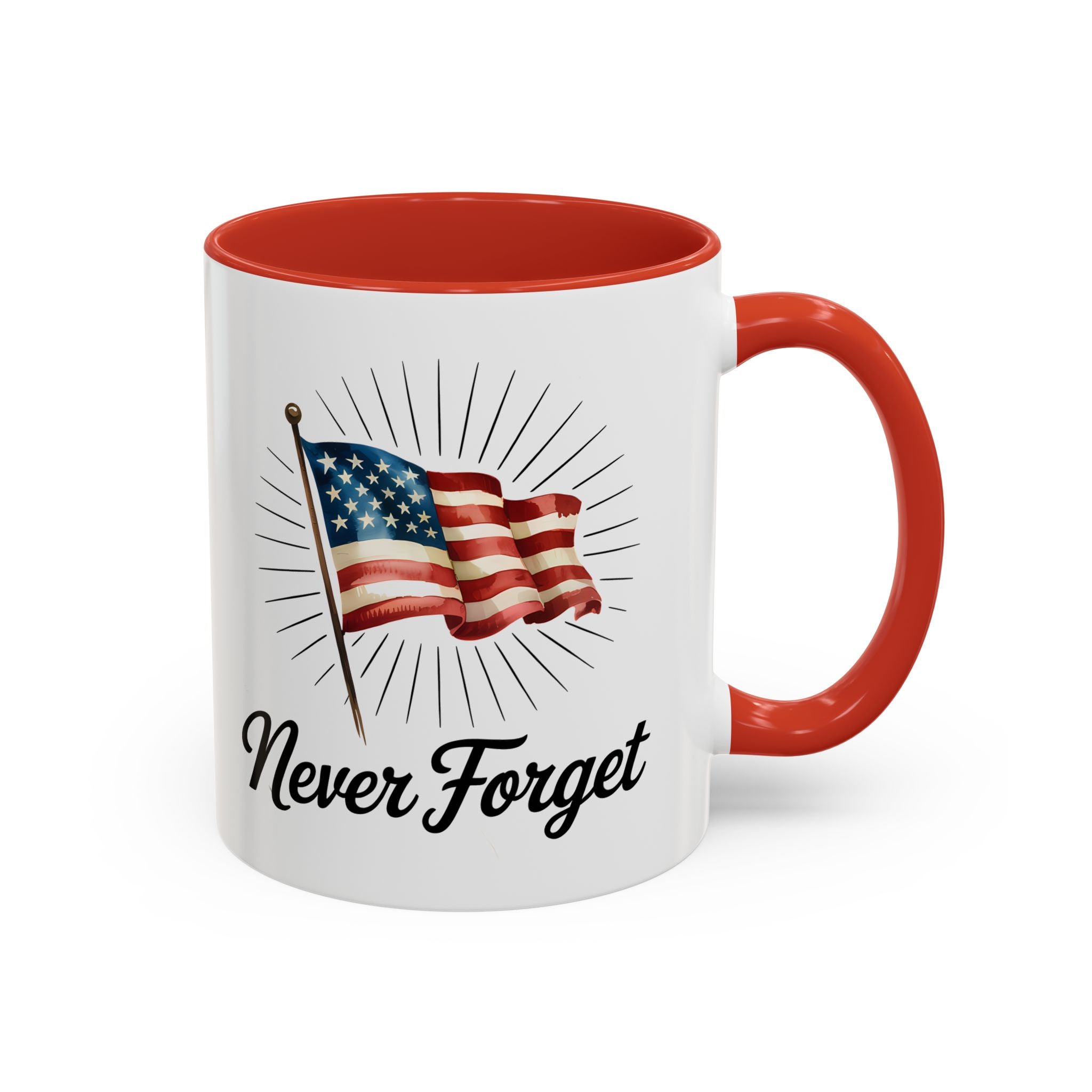 Patriotic Never Forget Coffee Mug - 11oz & 15oz USA flag