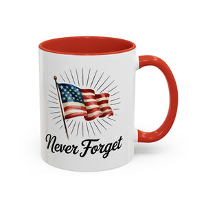 Patriotic Never Forget Coffee Mug - 11oz & 15oz USA flag