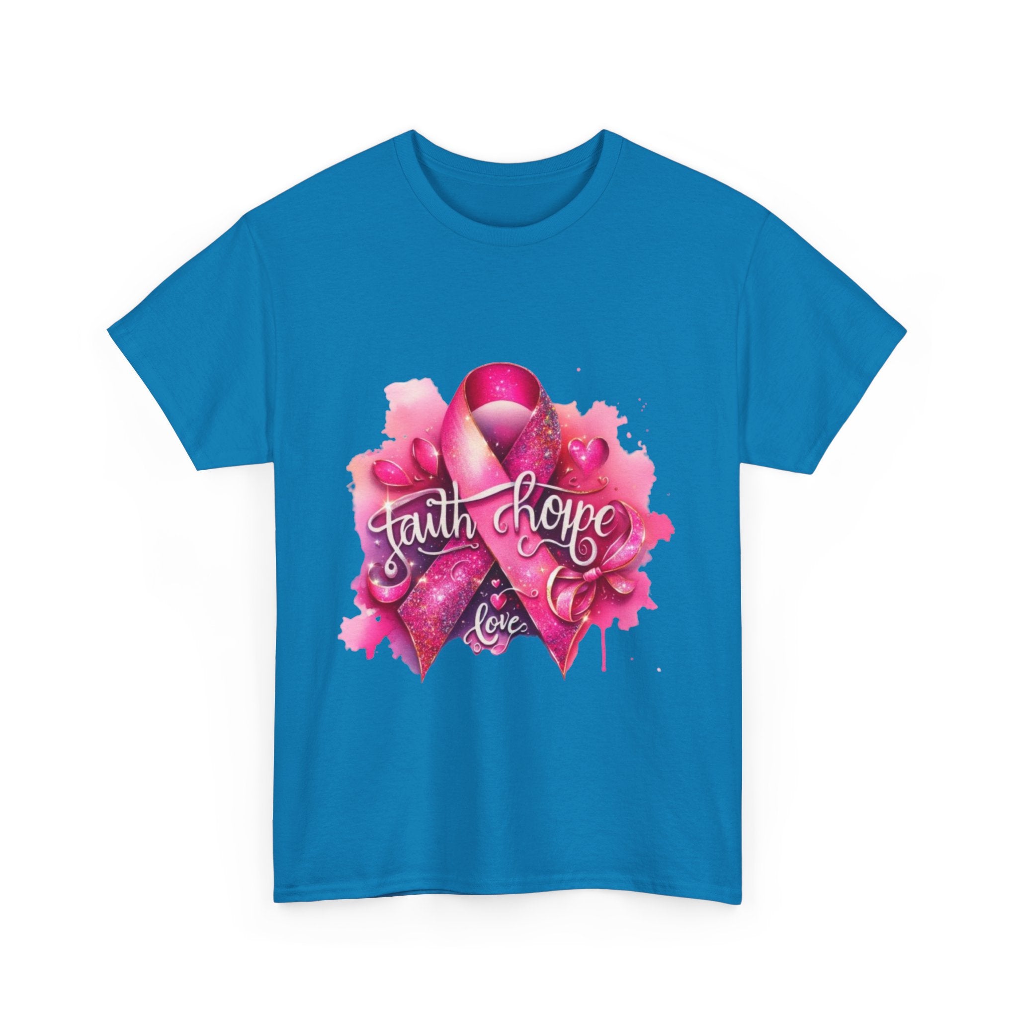 Breast Cancer Awareness Tee, Faith and Hope Message Shirt, Support Shirt, Gift for Survivors, Inspirational T-Shirt