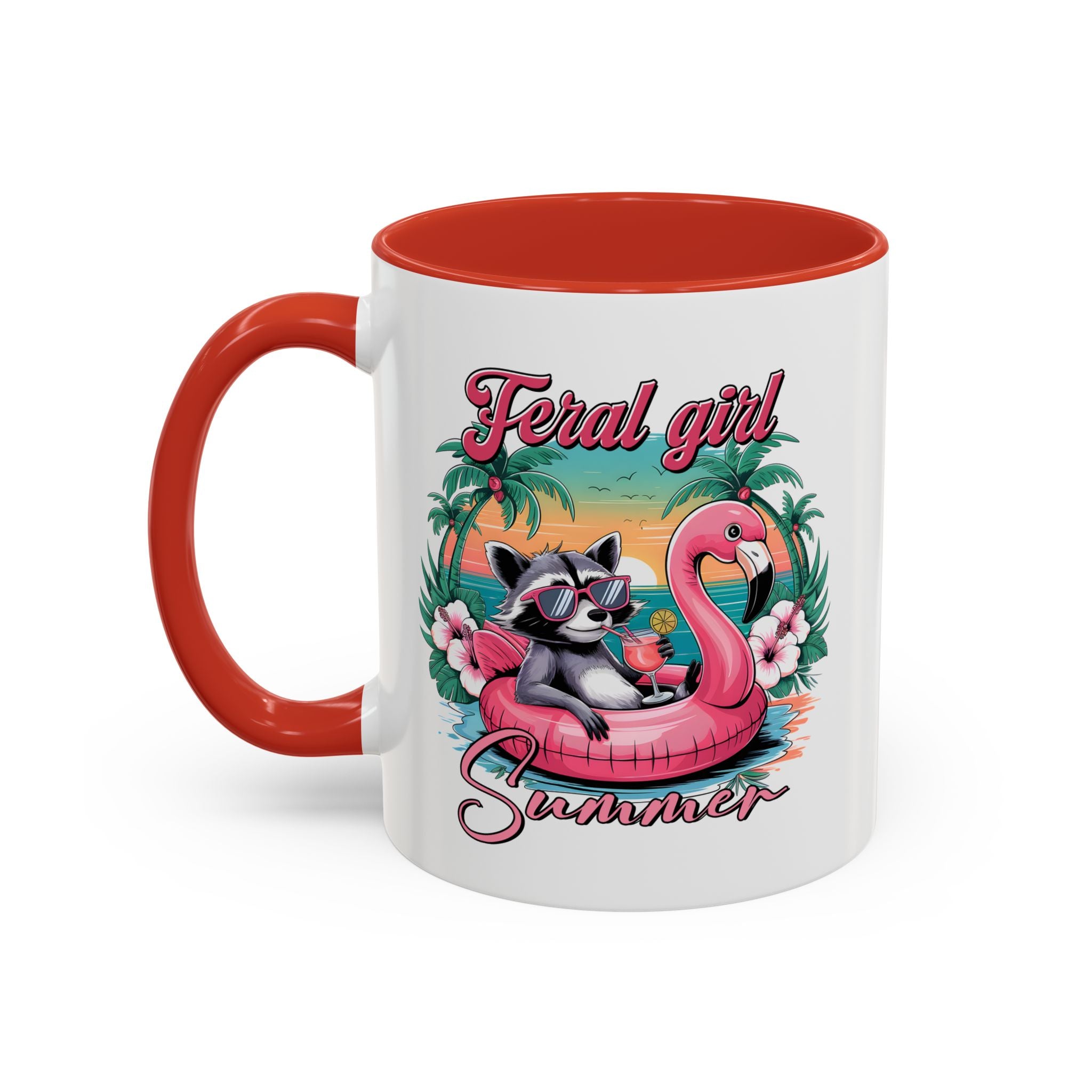 Feral Girl Summer Coffee Mug - Accent Design for Animal Lovers