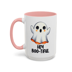Hey Boo-tiful Ghost Coffee Mug, Halloween Mug, Cute Gift, Spooky Decor, Fun Mug