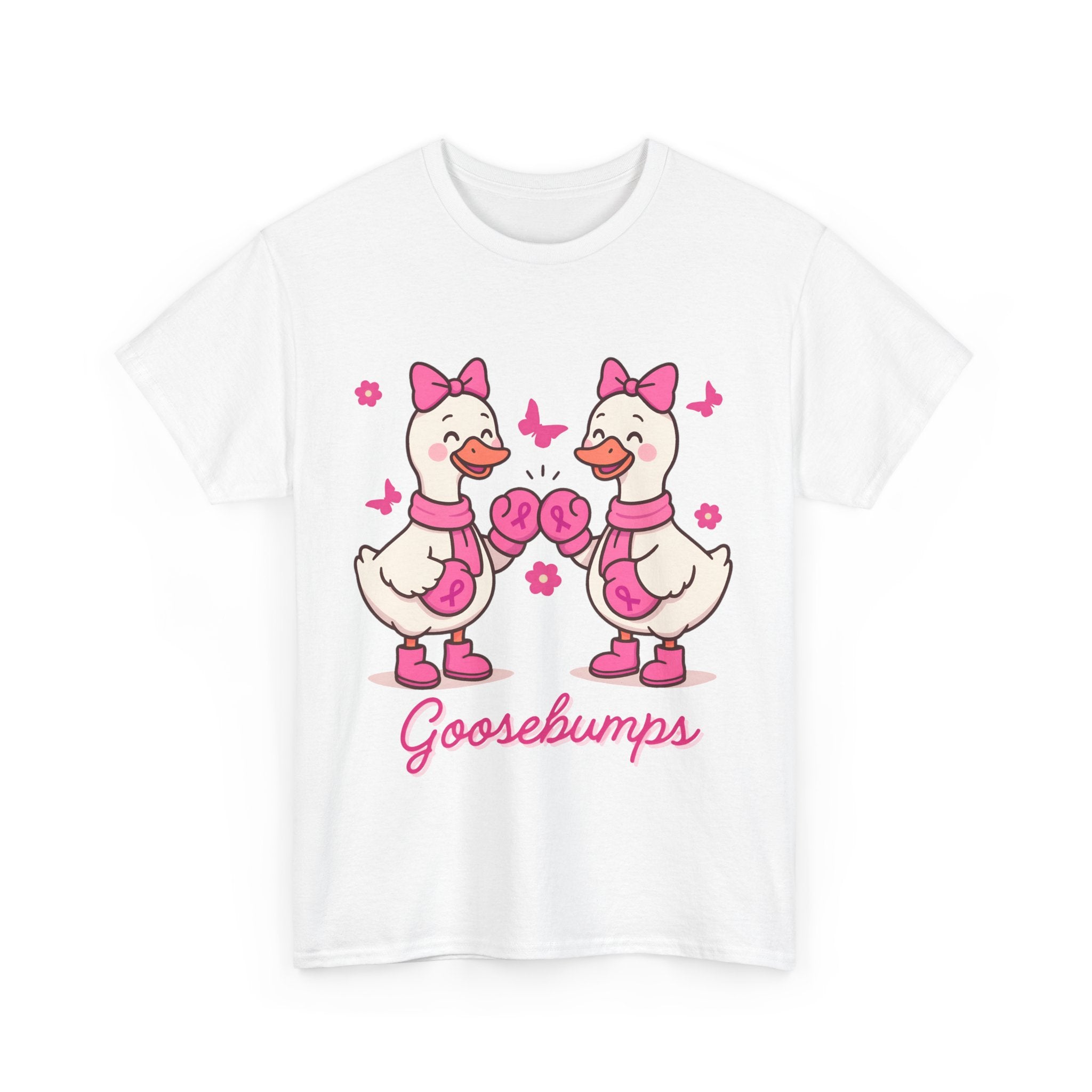 Cancer awareness Goosebumps Unisex Cotton Tee for Animal Lovers, Gift for Friends, Casual Wear,