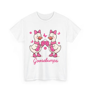Cancer awareness Goosebumps Unisex Cotton Tee for Animal Lovers, Gift for Friends, Casual Wear,