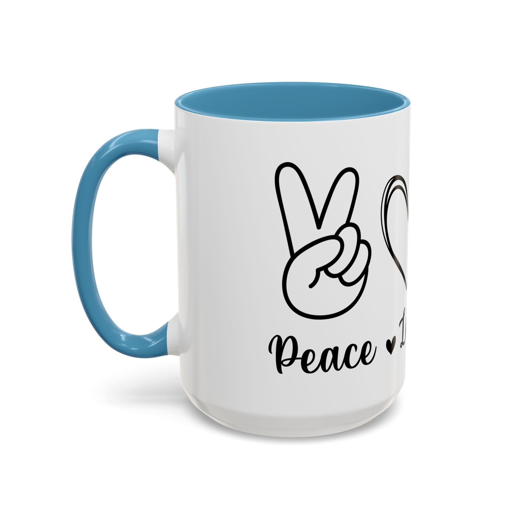 peace love coffee Accent Coffee Mug (11, 15oz)