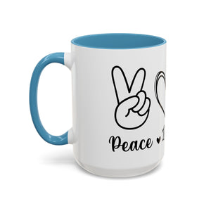 peace love coffee Accent Coffee Mug (11, 15oz)