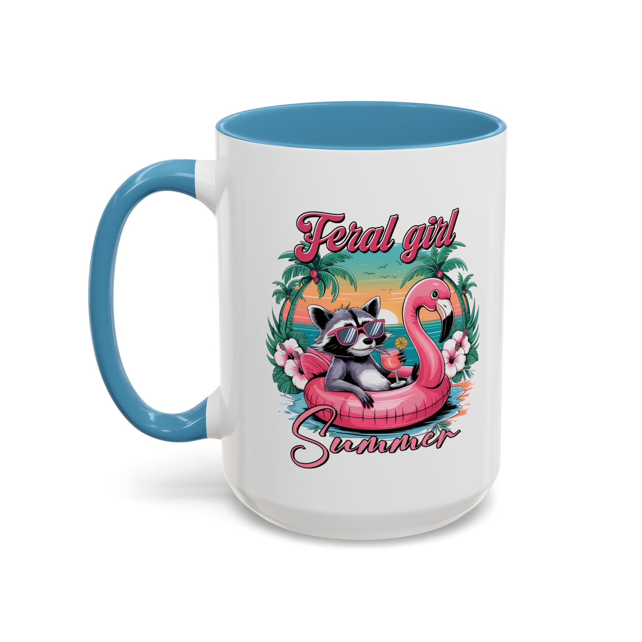 Feral Girl Summer Coffee Mug - Accent Design for Animal Lovers