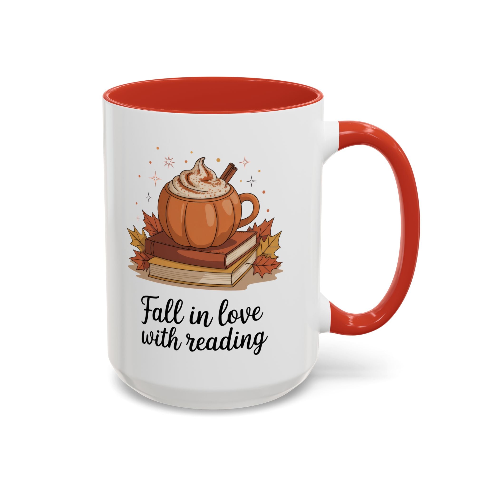 Fall-Themed Coffee Mug for Book Lovers