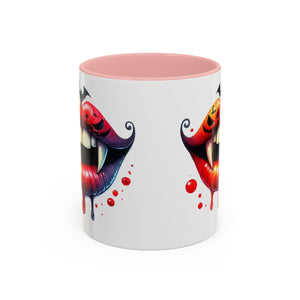 Halloween Vampire Coffee Mug, Spooky Drinkware, Goth Kitchen Decor, Pumpkin Mug, Horror Lover Gift