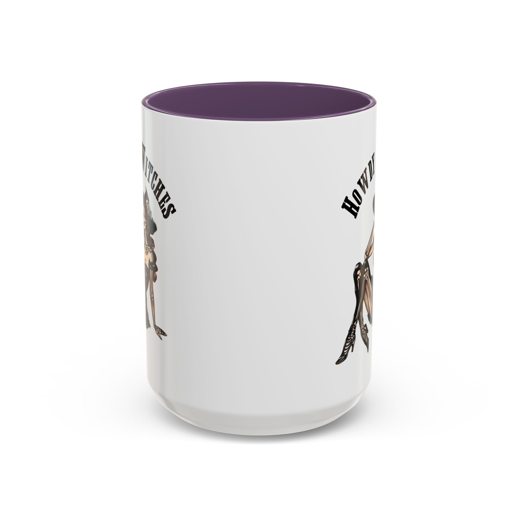 Howdy Witches Coffee Mug - Spooky Halloween Mug, Gift for Witches, Witchy Decor, Gothic Coffee Cup, Skeleton Design
