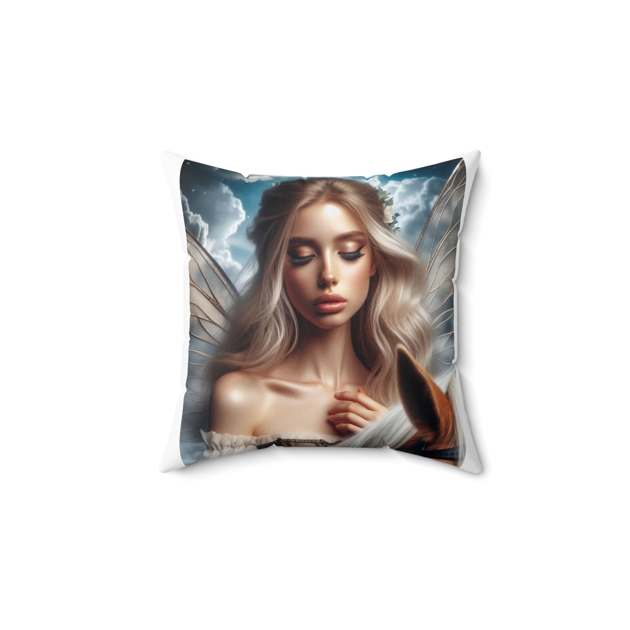 Fairy princess Spun Polyester Square Pillow by mrdragonsfire