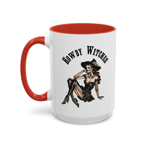 Howdy Witches Coffee Mug - Spooky Halloween Mug, Gift for Witches, Witchy Decor, Gothic Coffee Cup, Skeleton Design