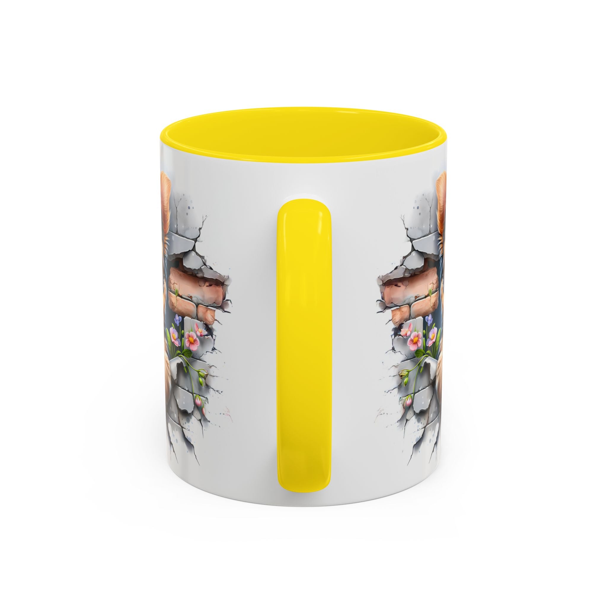 Cute Dog Peeking Coffee Mug, Pet Lover Gift, Yorkshire Terrier Mug, Animal Lover Coffee Cup, Dog-Themed Drinkware, Doggie Mug