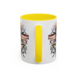 Cute Dog Peeking Coffee Mug, Pet Lover Gift, Yorkshire Terrier Mug, Animal Lover Coffee Cup, Dog-Themed Drinkware, Doggie Mug