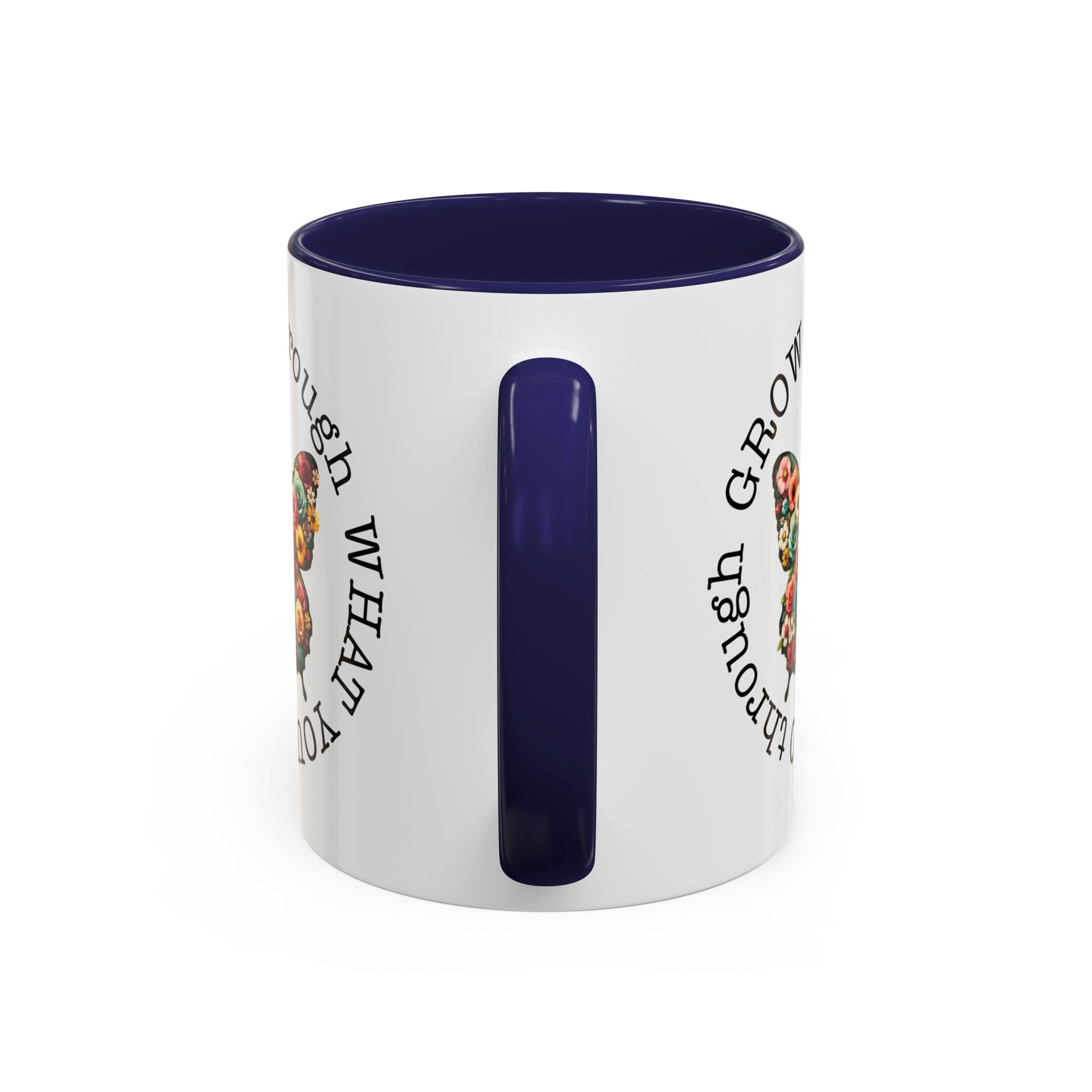 Inspirational Butterfly Coffee Mug  Grow Through What You Go Through positive vibe