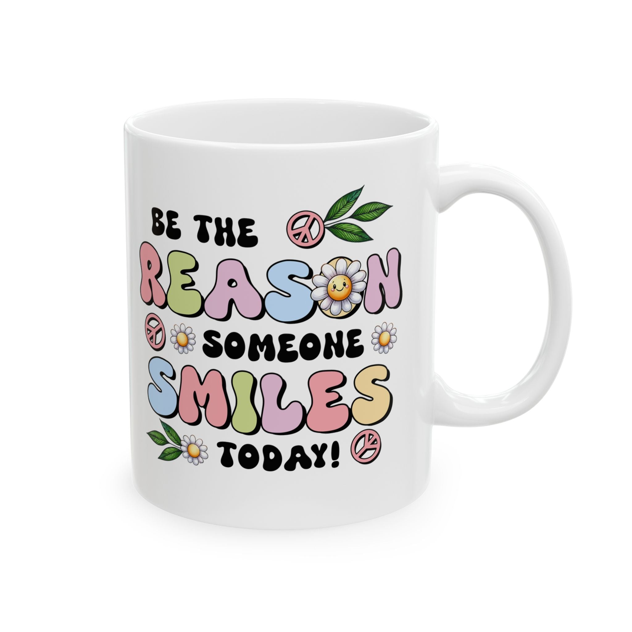 Cheerful coffee Mug - Be the Reason Someone Smiles Today! Ideal Gift for Friends, Birthdays, Motivational Coffee Cup, Home & Office Decor