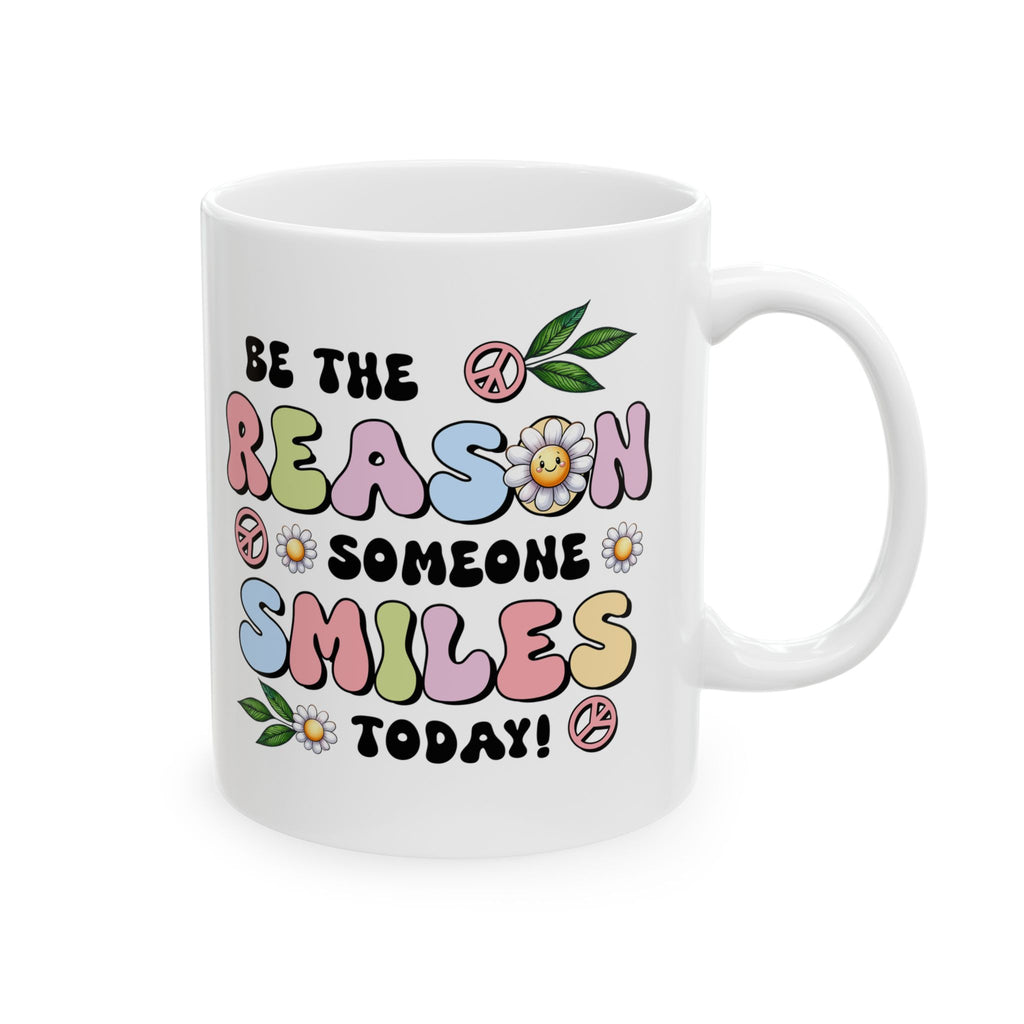 Cheerful coffee Mug - Be the Reason Someone Smiles Today! Ideal Gift for Friends, Birthdays, Motivational Coffee Cup, Home & Office Decor