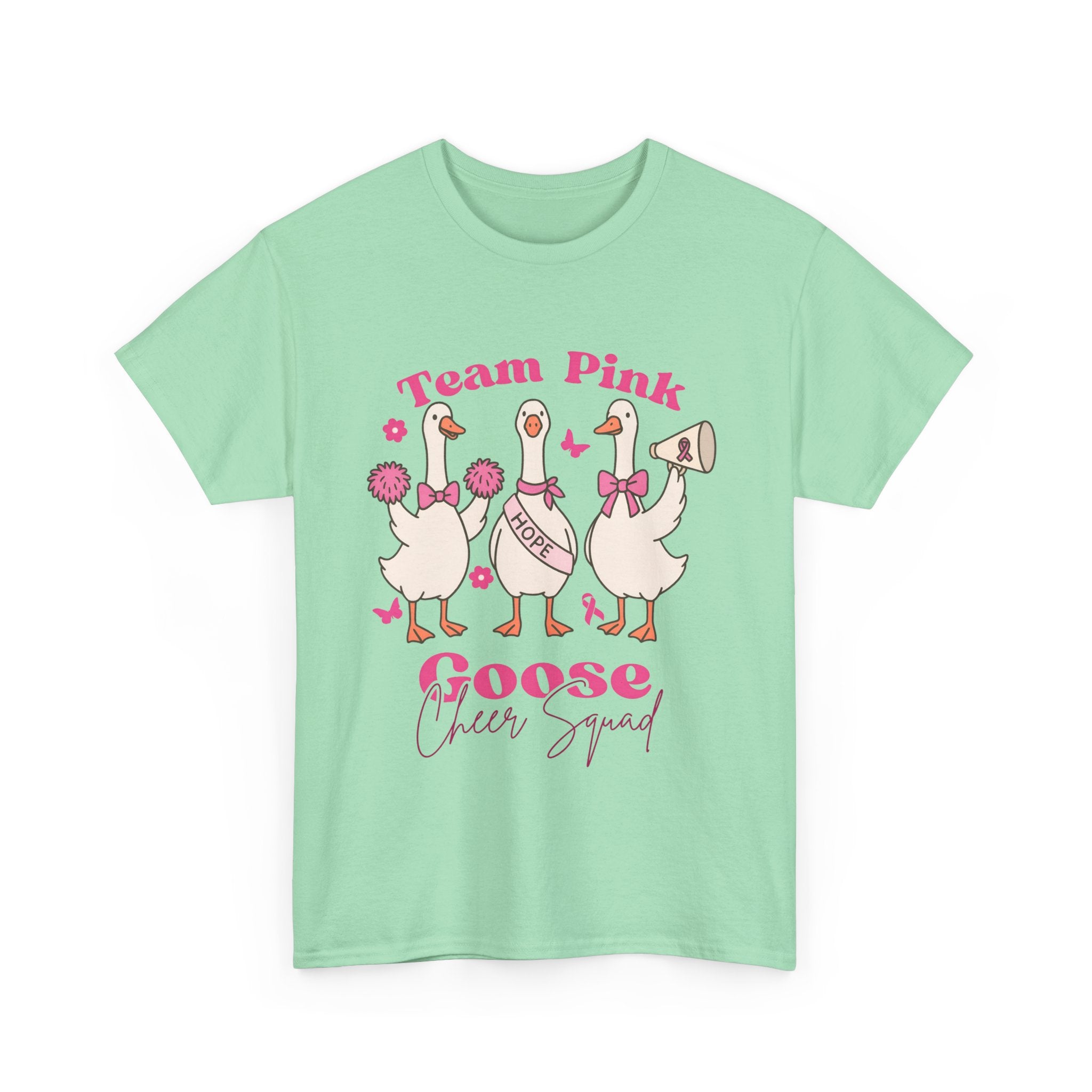 cancer awareness Cheer Squad Goose Tee - Perfect for Cheerleaders, Team Spirit, Bird Lovers, Fun Gifts, Casual Wear