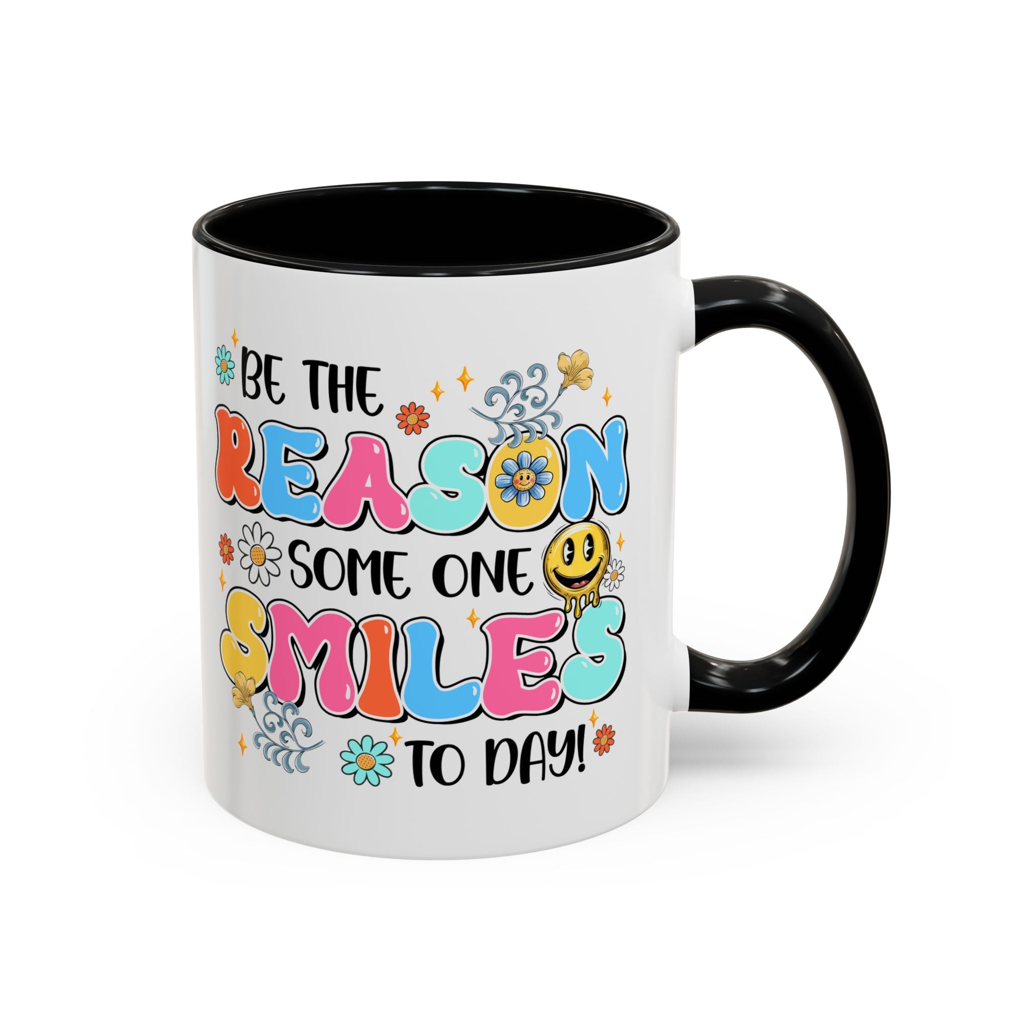 Colorful Inspirational Coffee Mug – Be the Reason Some One Smiles!