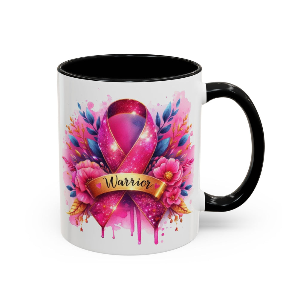 Inspirational Warrior Coffee Mug - Floral Design, Encouragement Gift, Cancer Awareness, Motivational Cup, Supportive Drinkware